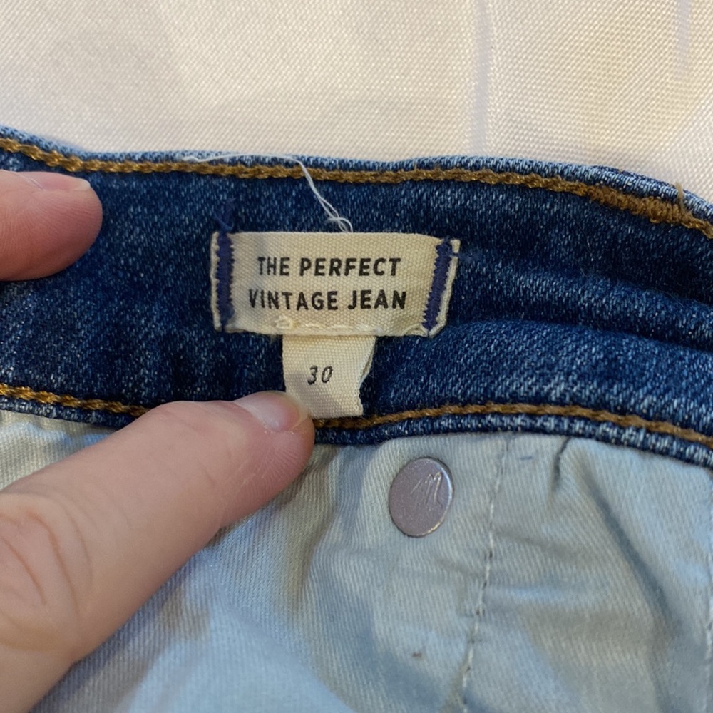 Size 30 Madewell “The Perfect Vintage Jean”